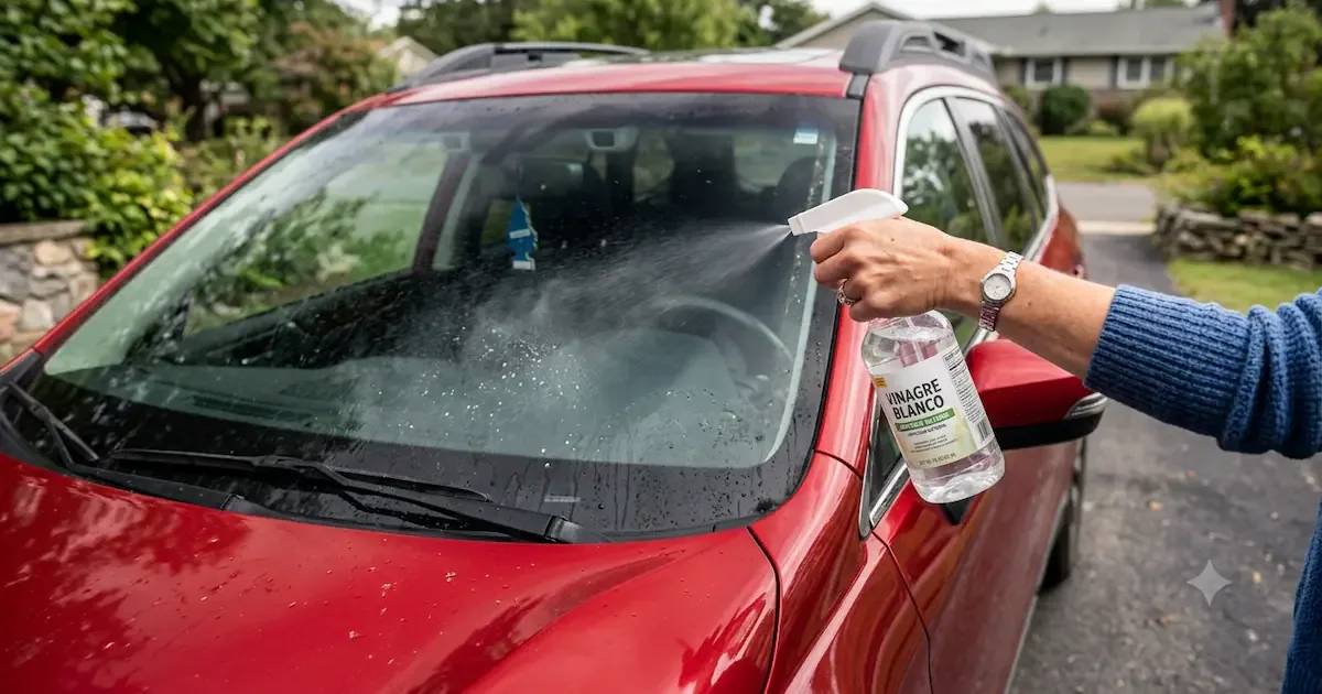 Aceto sui vetri dell'auto: la miscela al 50% per eliminare macchie ostinate e ritardare il ghiaccio