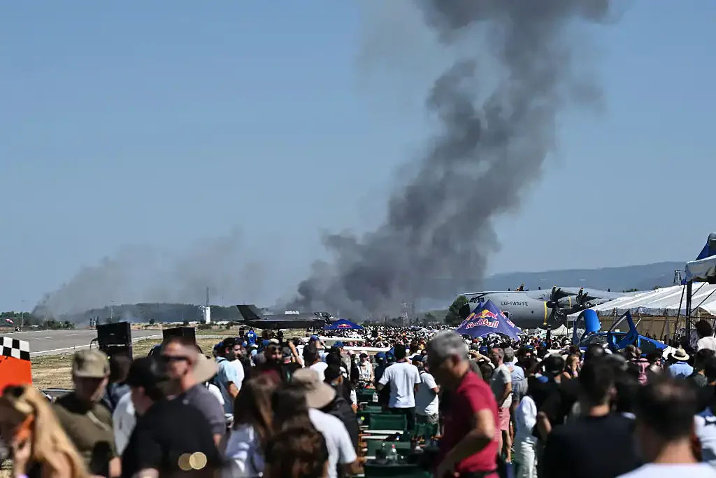 Area della base aerea greca coinvolta nell'incidente