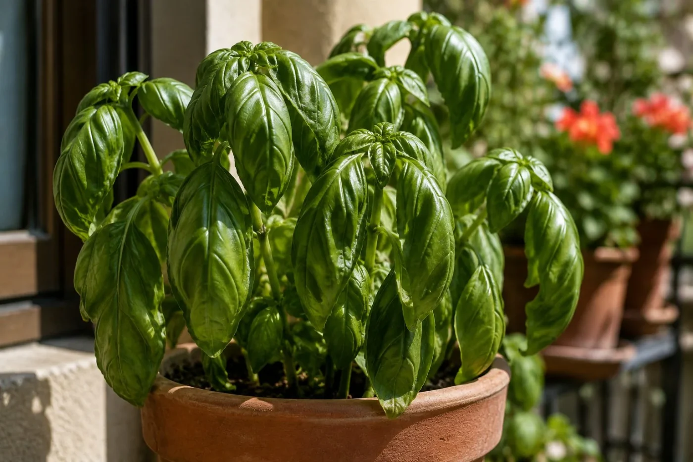 Basilico con foglie verso il basso: 5 cause reali anche quando la pianta è verde