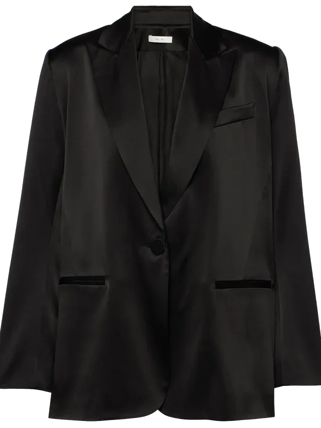Blazer in seta nero