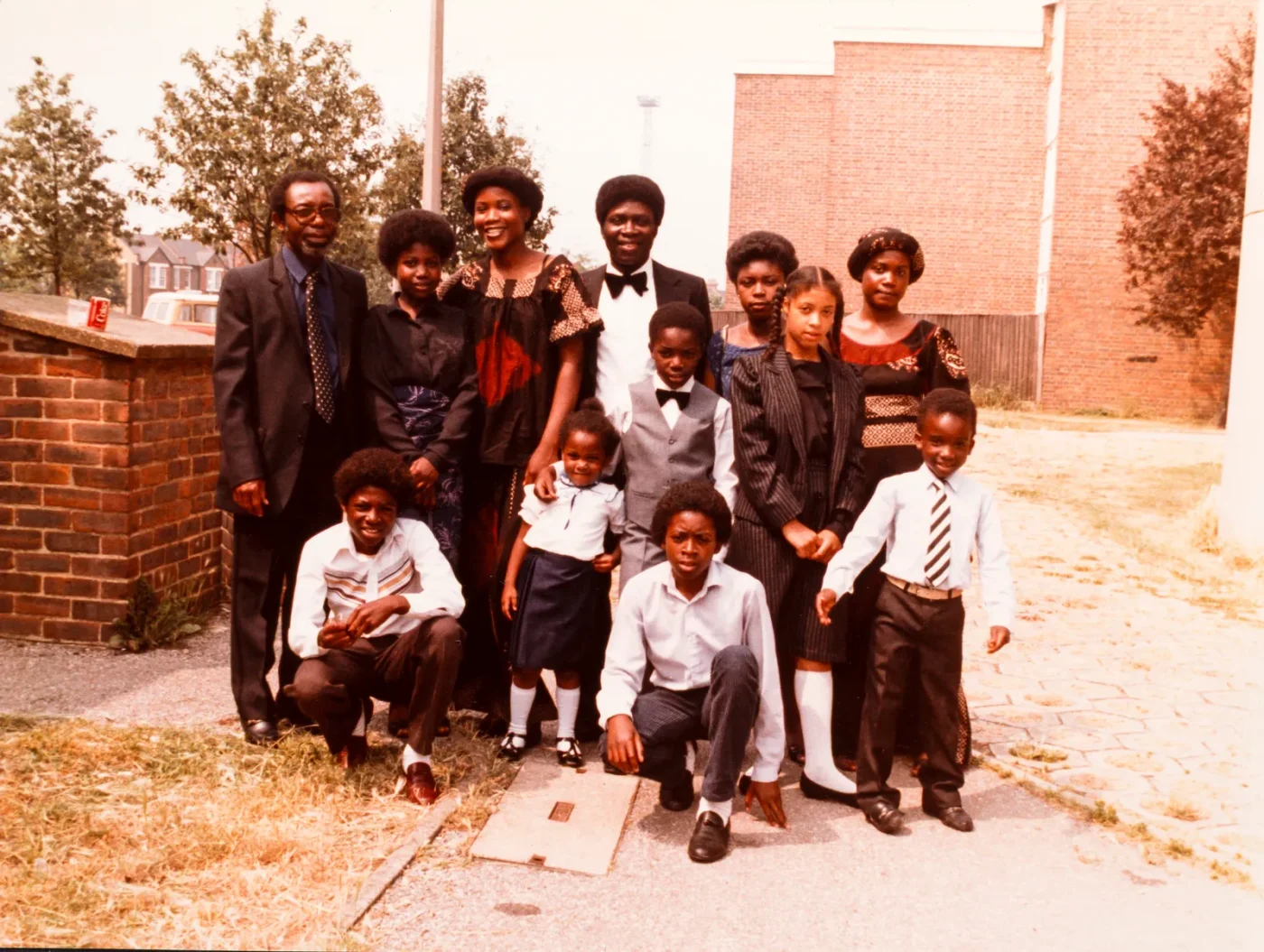 Charlotte Mensah con la sua famiglia