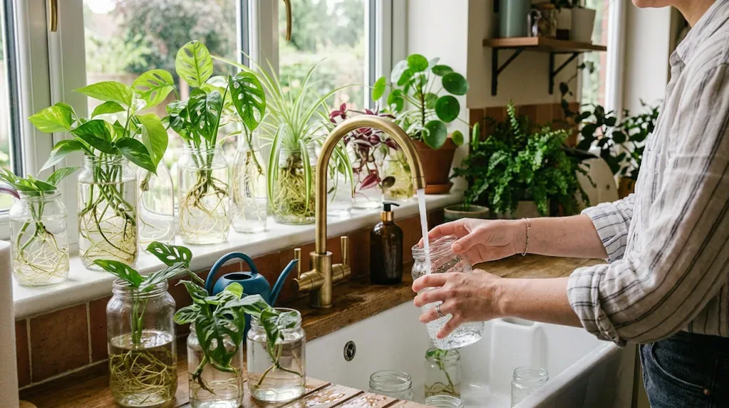 Coltivare piante in acqua: il cambio ogni 7 giorni e le regole per non far marcire le radici