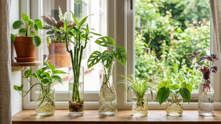 Con estos cuidados las plantas en agua lucirán en buen estado. (Imagen ilustrativa IA Gemini)