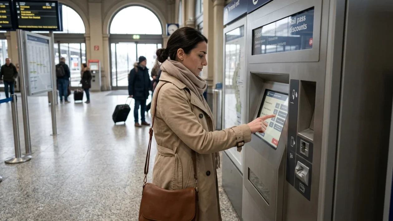 Pendolari in attesa del treno regionale su una banchina ferroviaria