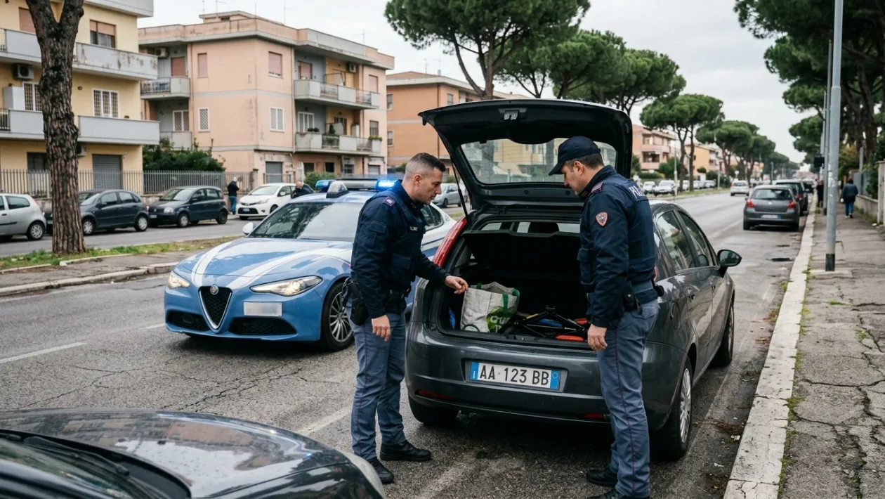 Intervento della polizia e controlli su strada