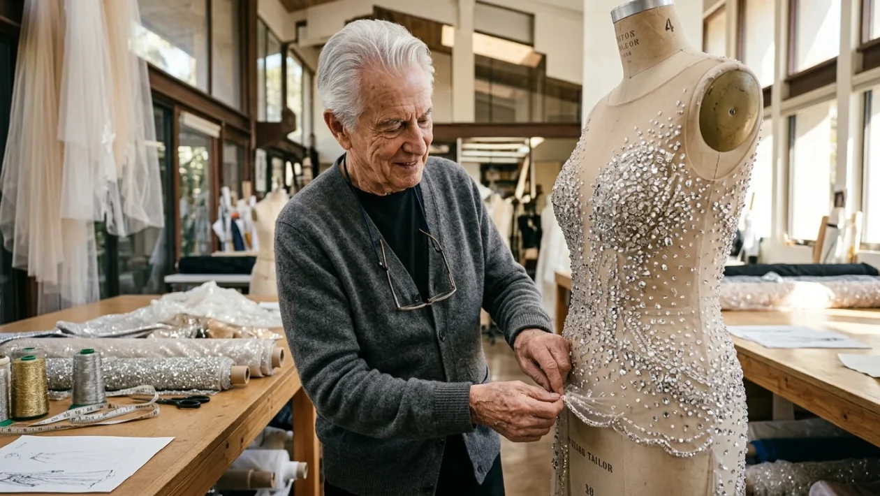 Ritratto dello stilista e costumista Bob Mackie celebre per i suoi abiti scintillanti