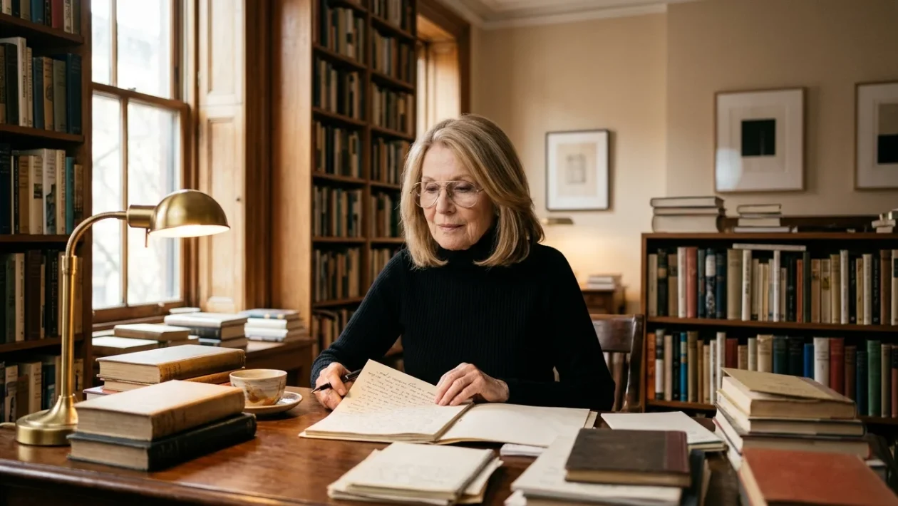Ritratto dell'attivista e giornalista statunitense Gloria Steinem