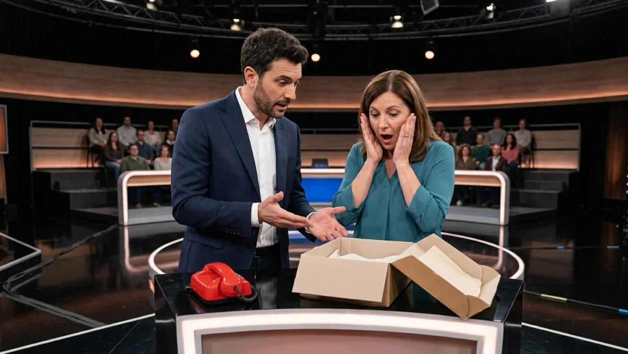Studio del programma televisivo Affari Tuoi durante la scelta dei pacchi