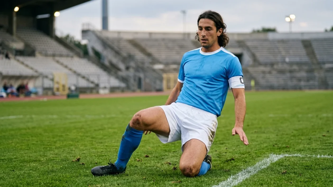 Alessandro Nesta con la fascia di capitano della Lazio