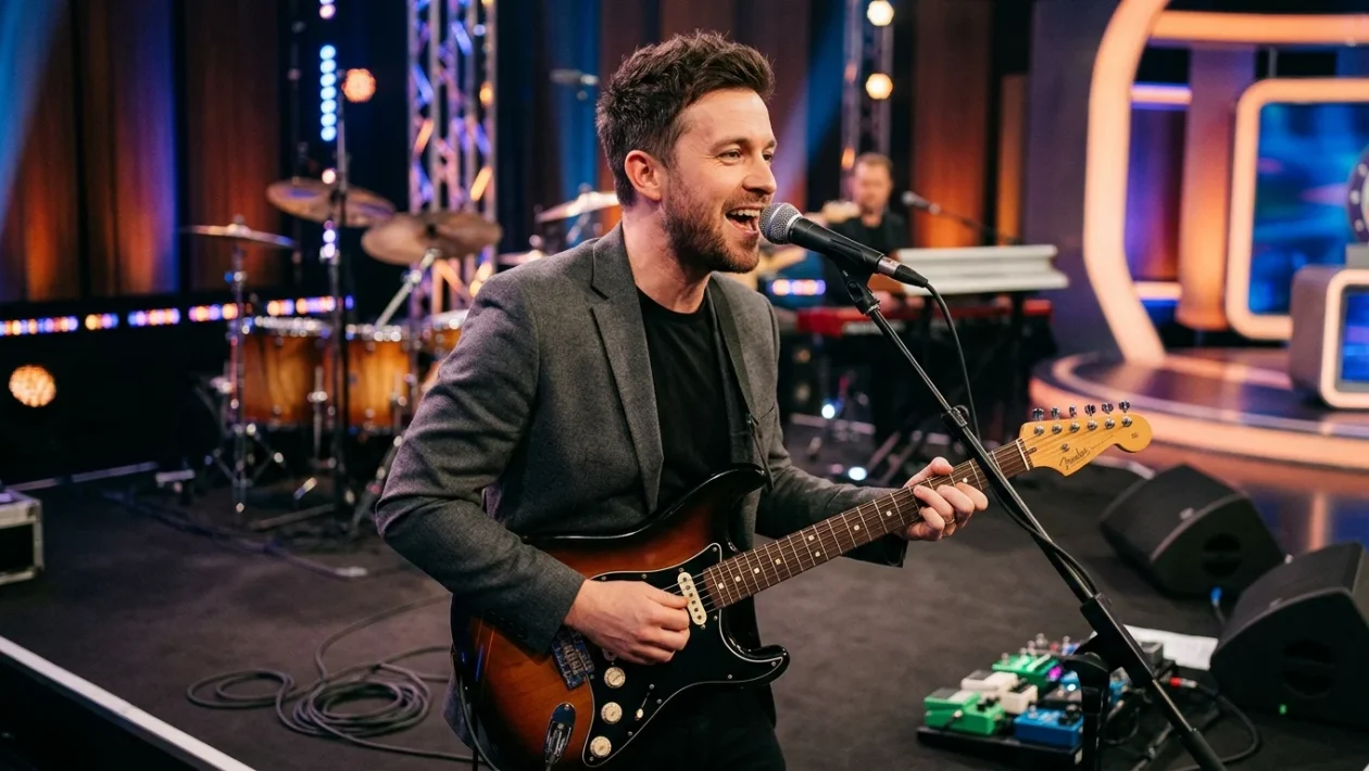 Alex Mandelli chitarrista e cantante della resident band Fortuna Six