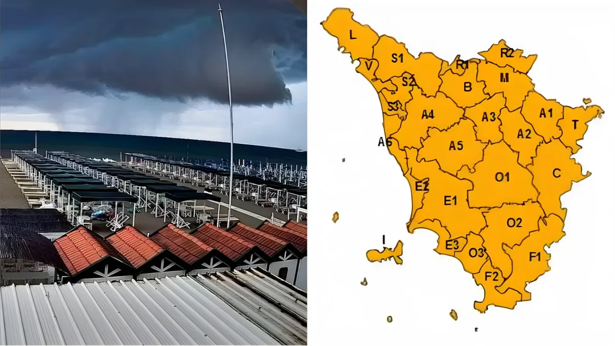 Allerta arancione in Toscana: violenti nubifragi, grandine e vento interrompono il caldo record