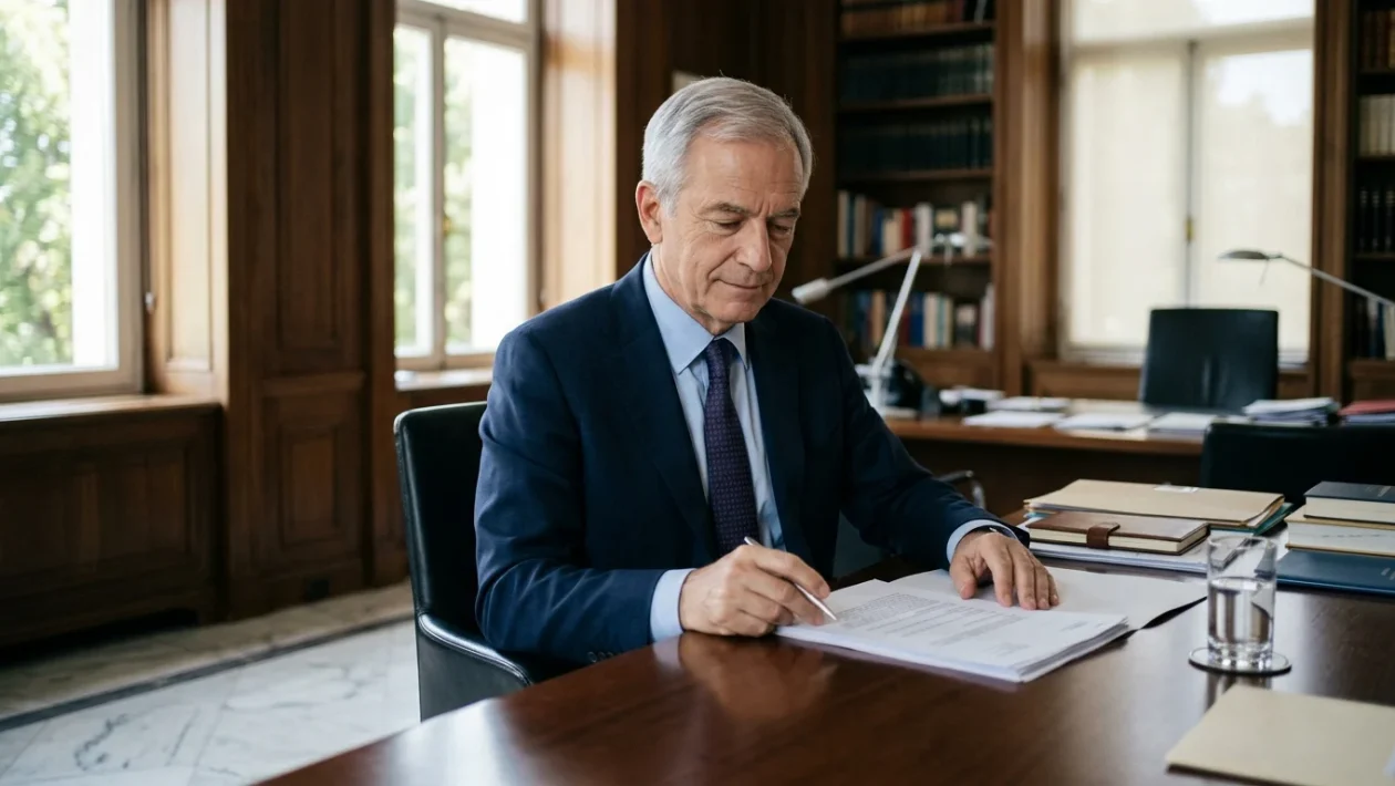 Antonio Tajani durante un intervento istituzionale