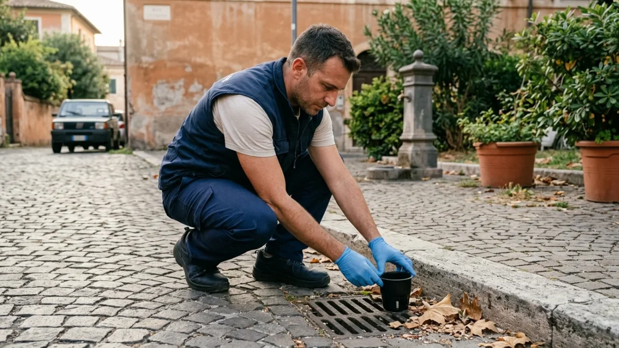 Zanzara vettore di arbovirosi su superficie epidermica