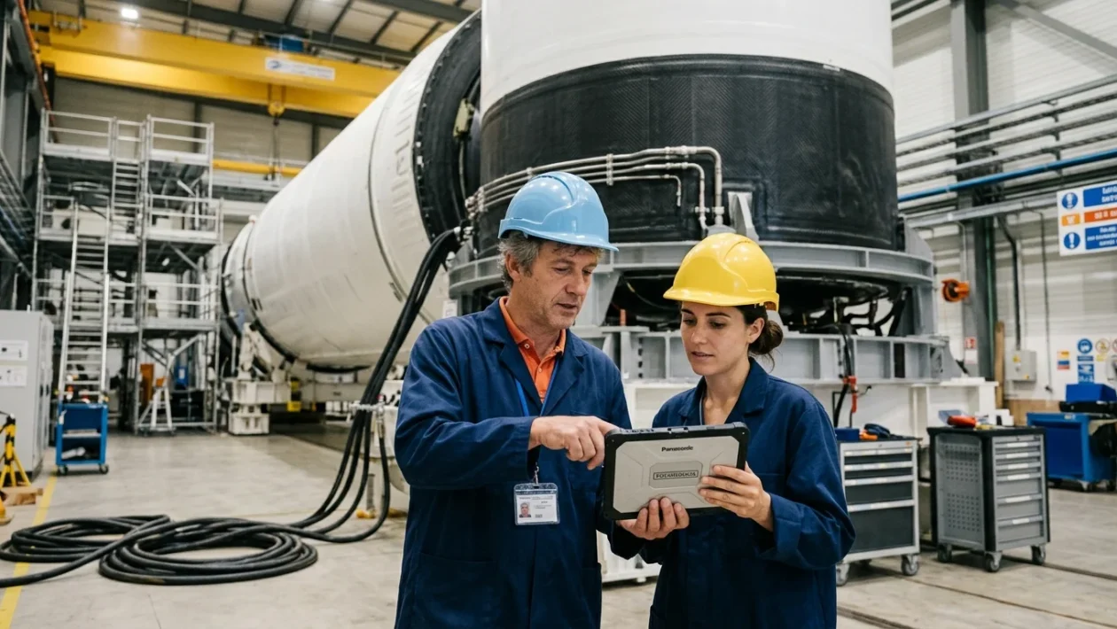 Il lanciatore pesante europeo Ariane 6 posizionato sul complesso di lancio dello spazioporto di Kourou