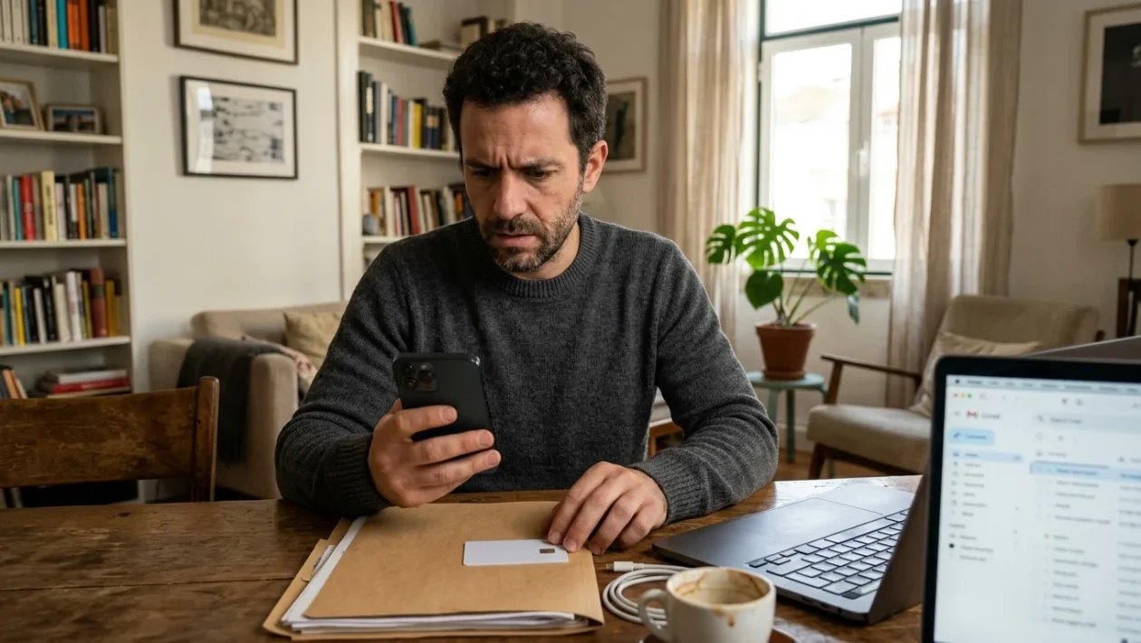 Schermata digitale con lucchetto di sicurezza violato e notifiche di alert bancario