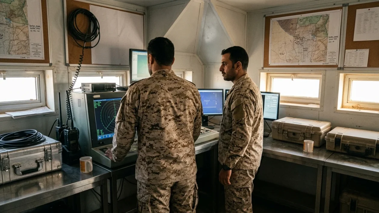 Installazione di difesa militare nell'area della penisola araba