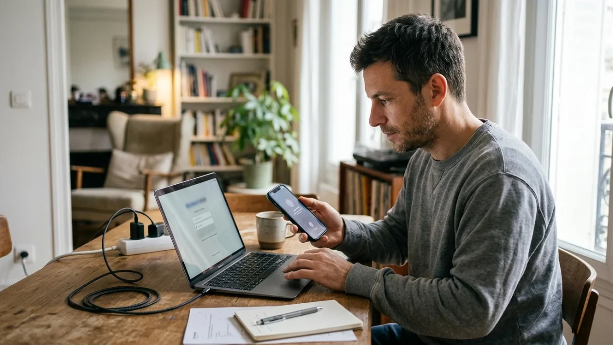 Schermata di autenticazione digitale dell'home banking su smartphone
