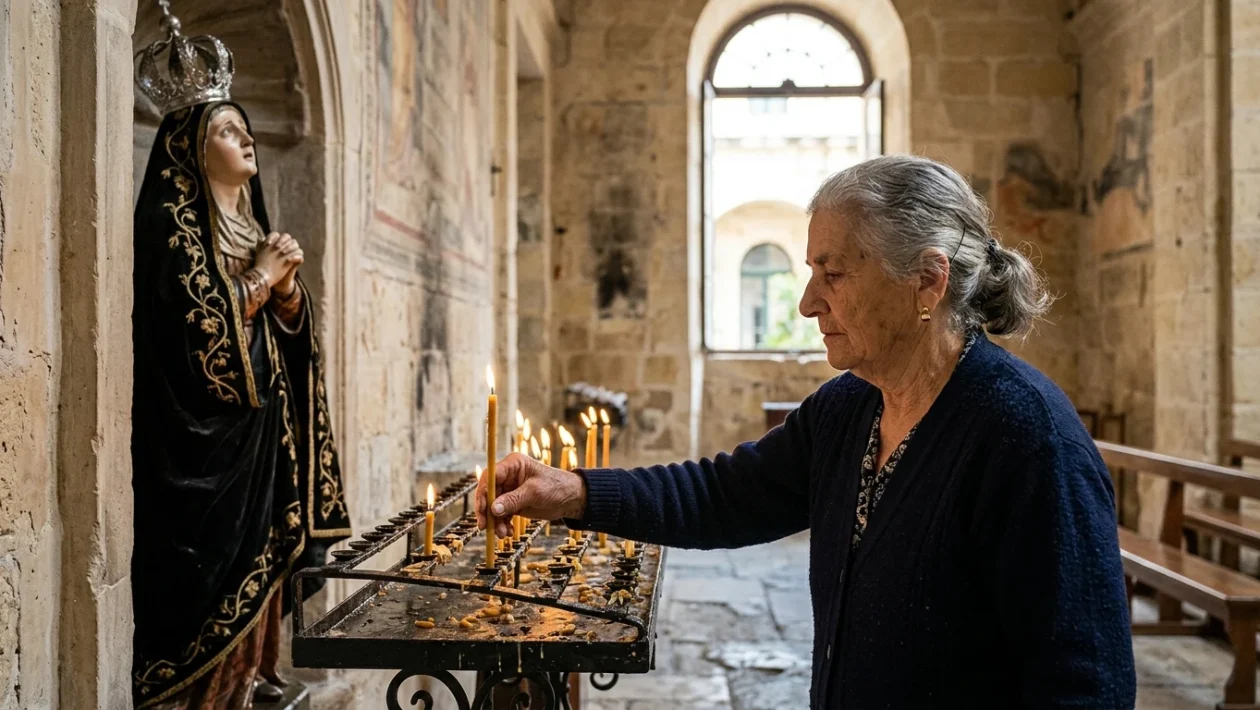 Raffigurazione artistica della Beata Vergine Maria Addolorata con il cuore trafitto