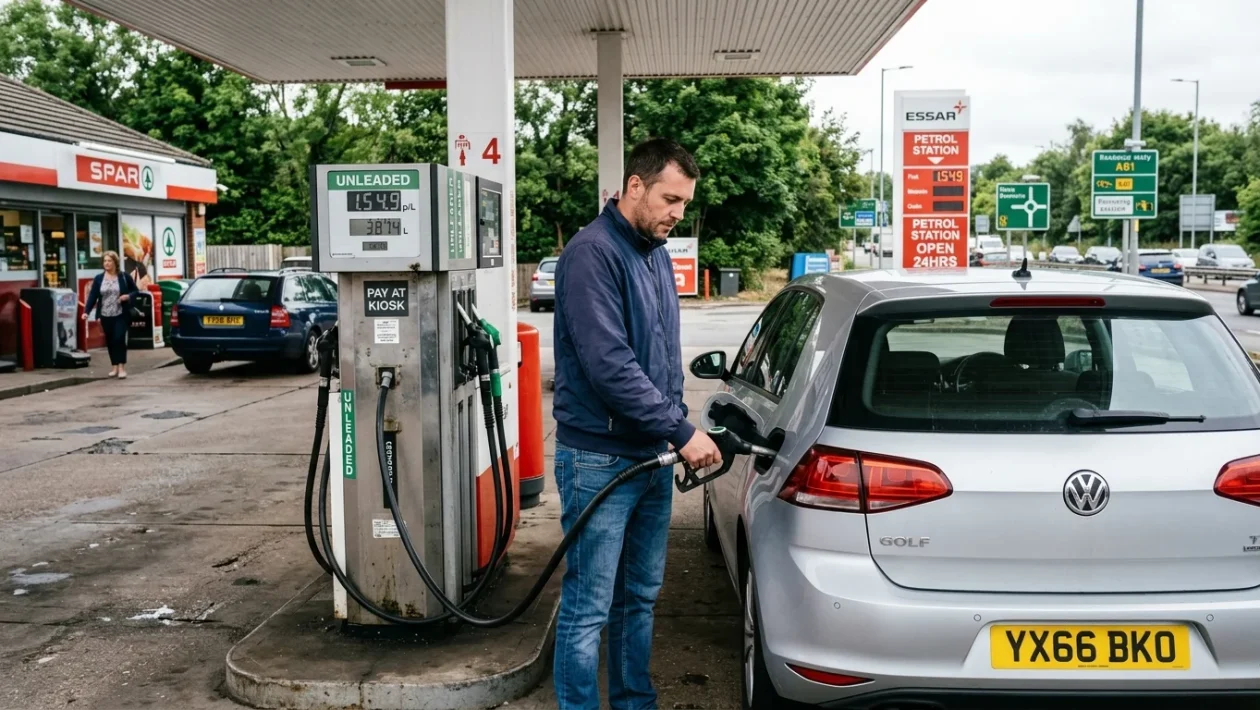Erogatore di benzina e diesel presso una stazione di rifornimento indipendente