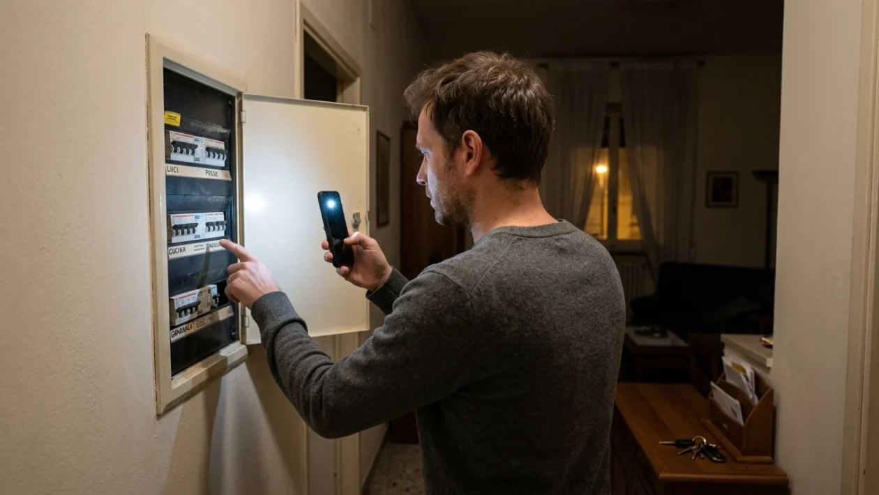 Rete elettrica urbana con linee e cabine di distribuzione