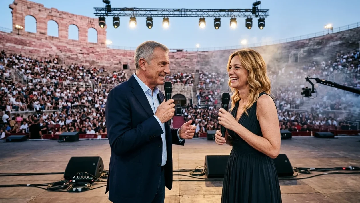 Palco dei BYD Music Awards all'Arena di Verona