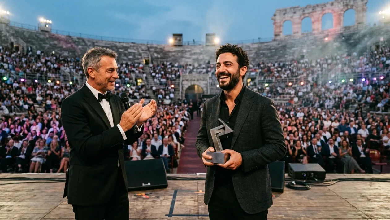 Arena di Verona illuminata per la cerimonia dei BYD Music Awards
