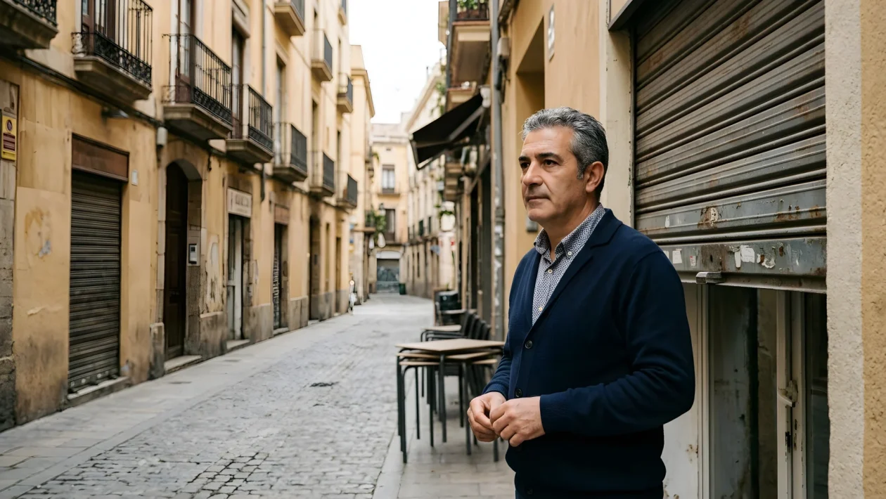 Strada commerciale con negozi e vetrine a Cagliari