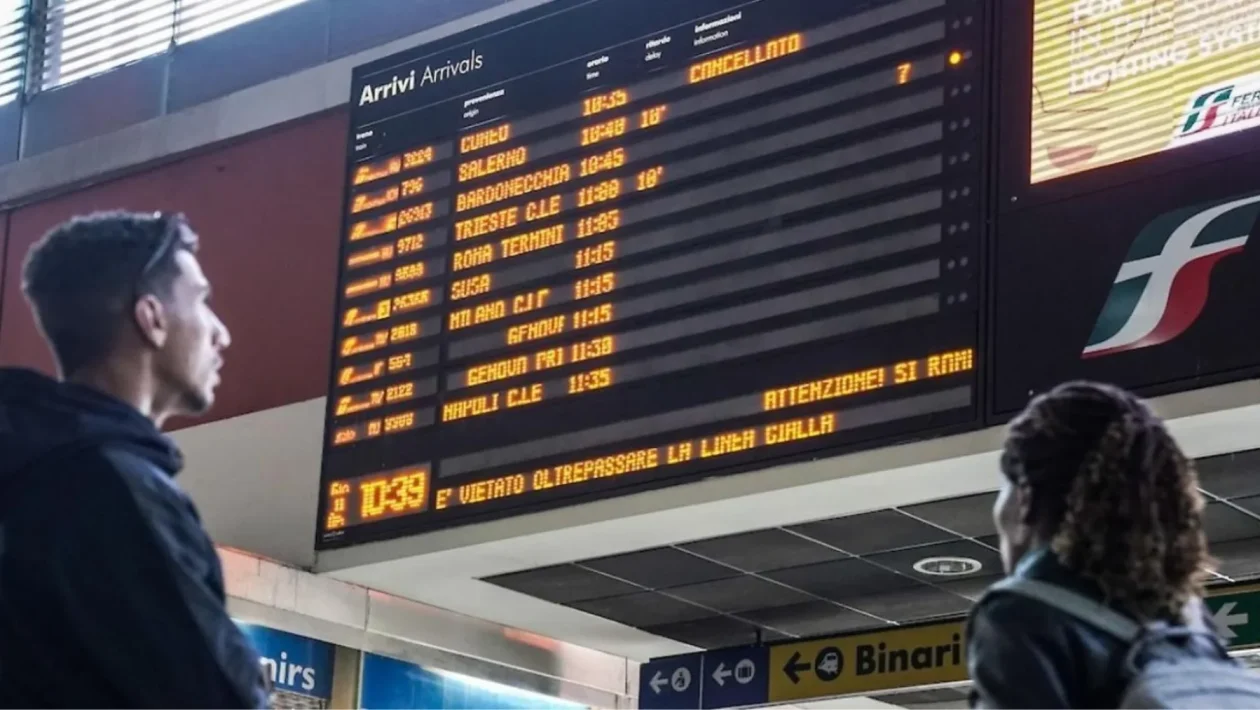 Caos treni del 2 ottobre: multa da 1,75 milioni a RFI per il blackout a Roma Termini