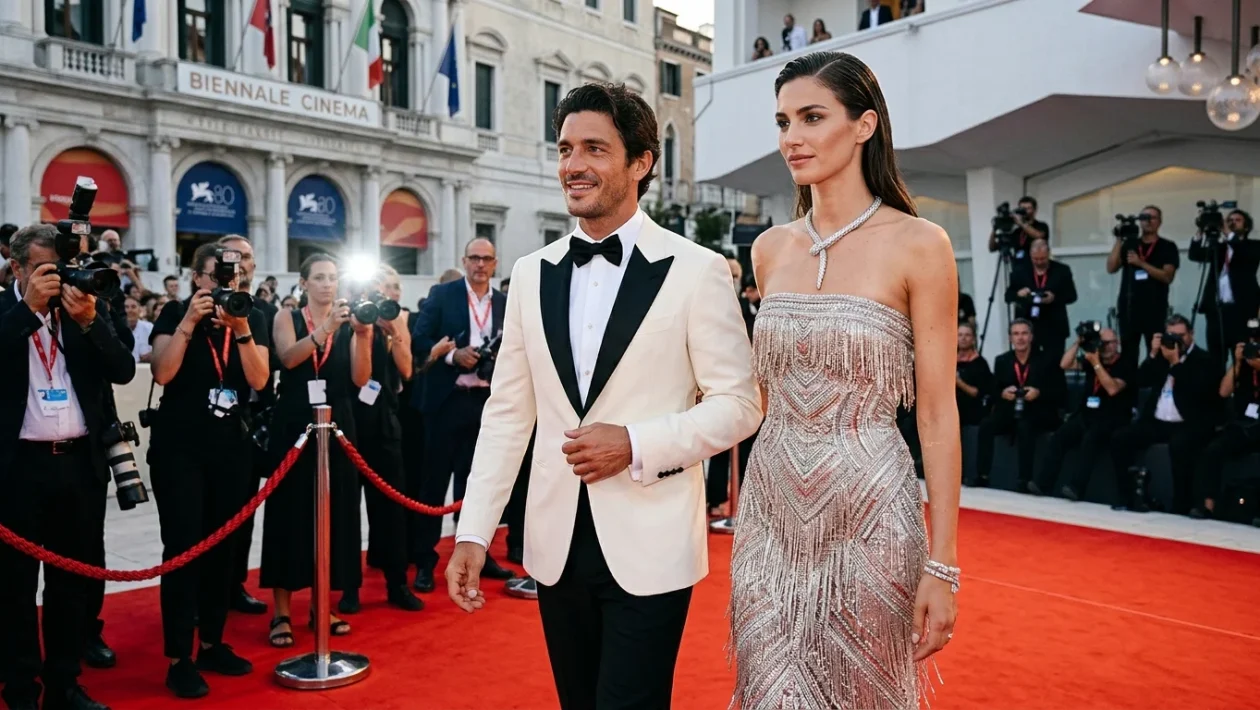 Carlos Sainz e Rebecca Donaldson al Festival di Venezia 2026