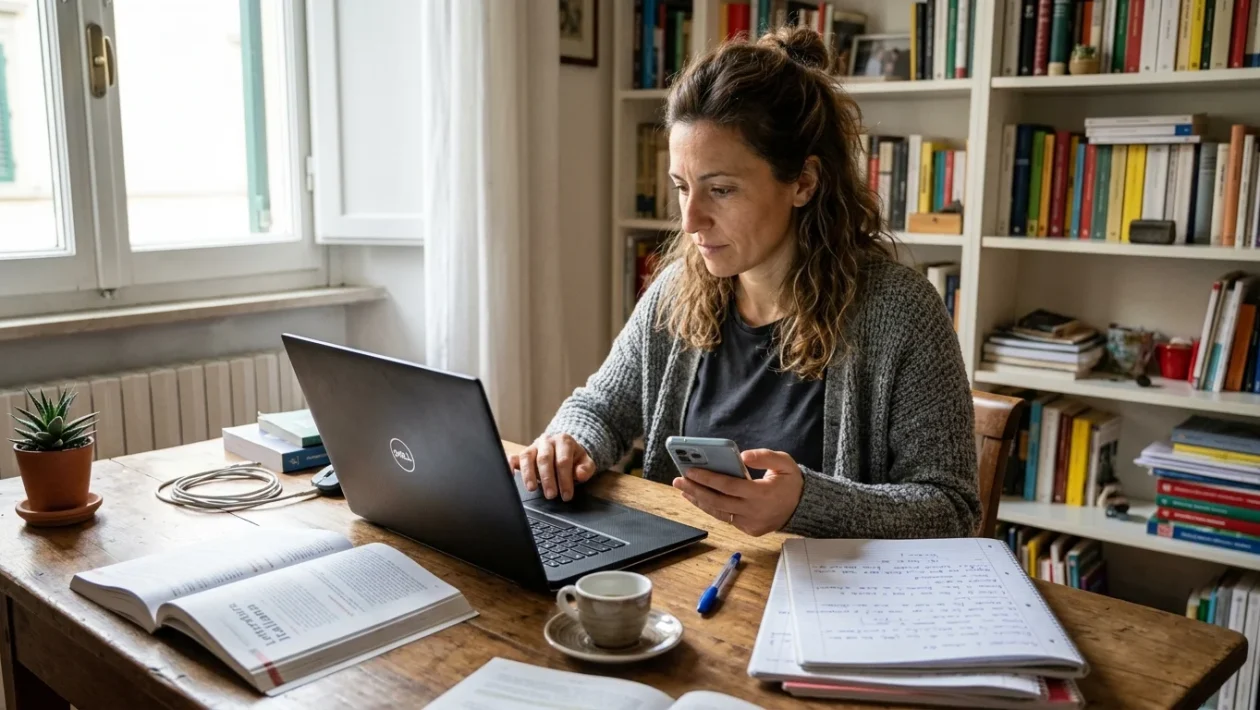 Insegnante che effettua l'accesso con SPID alla piattaforma Carta del Docente da computer