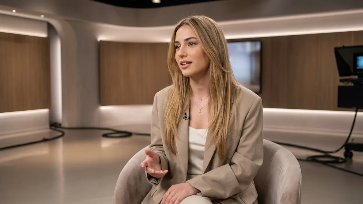 Chanel Totti durante la sua prima intervista televisiva nello studio di Verissimo con Silvia Toffanin