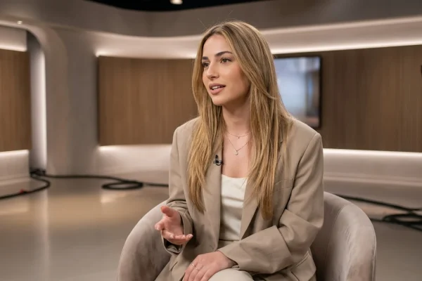 Chanel Totti durante la sua prima intervista televisiva nello studio di Verissimo con Silvia Toffanin