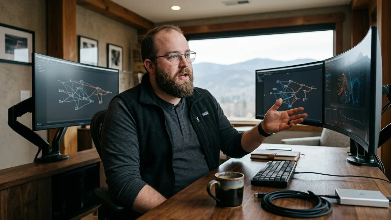 Charles Hoskinson durante un intervento sullo sviluppo tecnologico della blockchain Cardano
