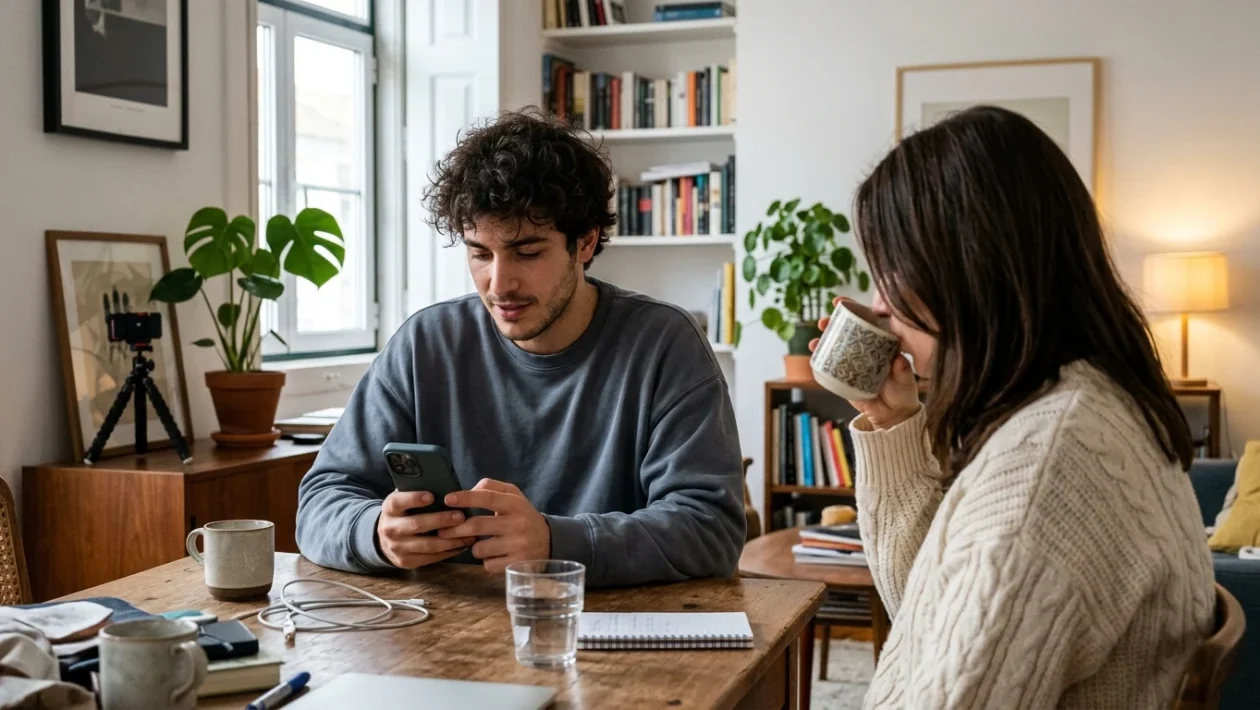 Dispositivo mobile con profili social e dinamiche di condivisione della vita privata