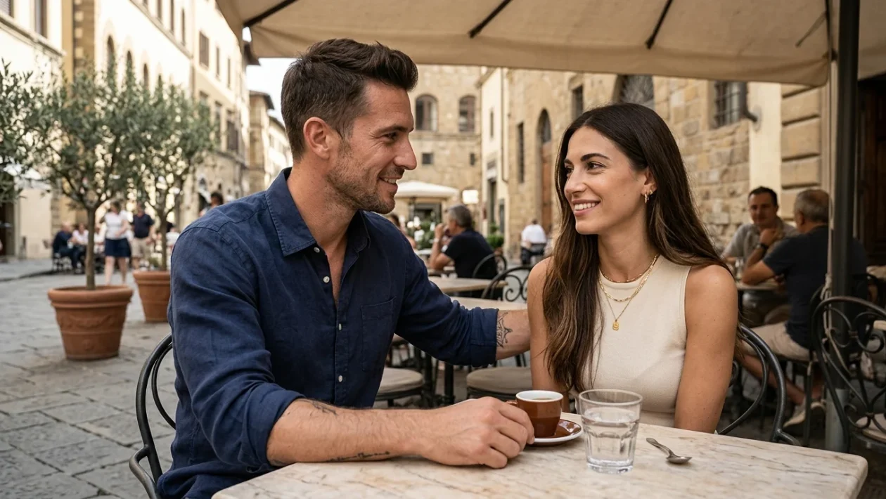 Maria Palomba e l'attore Michele Morrone durante un evento pubblico