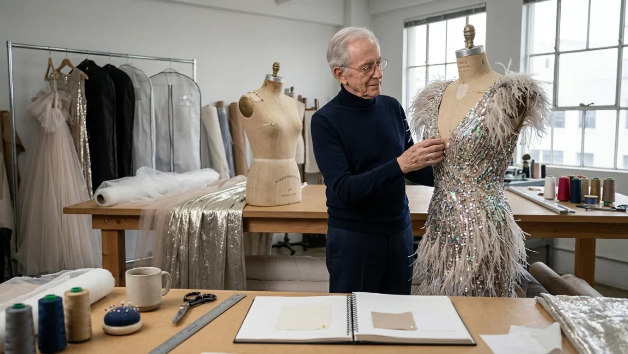 Ritratto e creazioni di Bob Mackie costumista e stilista americano