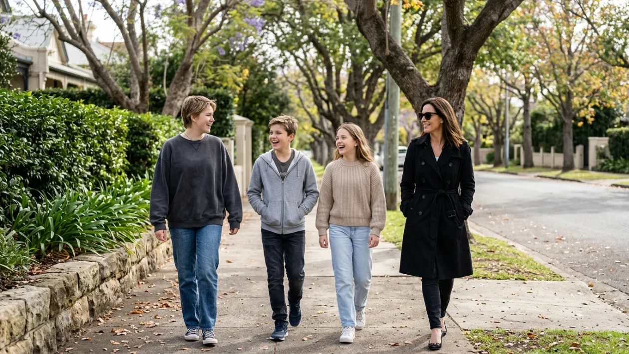 Angelina Jolie con i figli a un evento pubblico