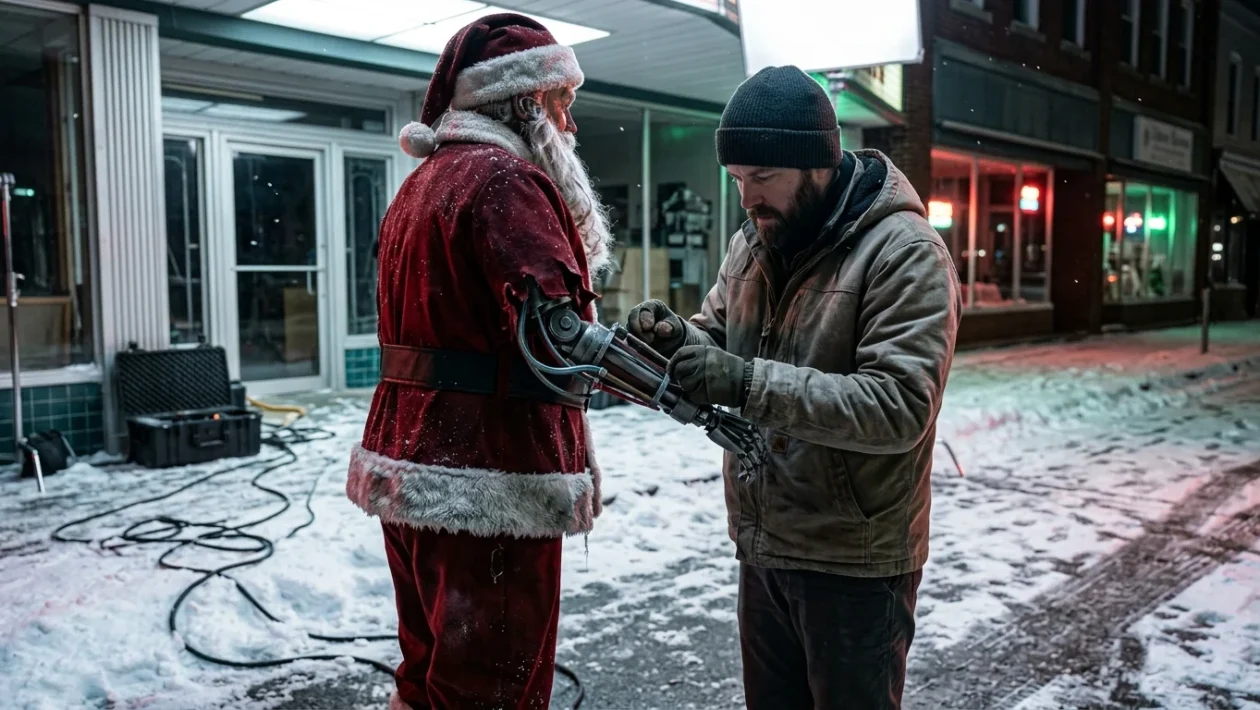 Il Babbo Natale robotico del film Christmas Bloody Christmas