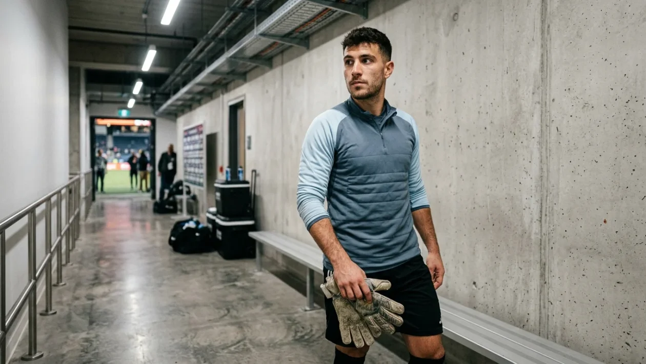 Christos Mandas in campo con la divisa da portiere della Lazio