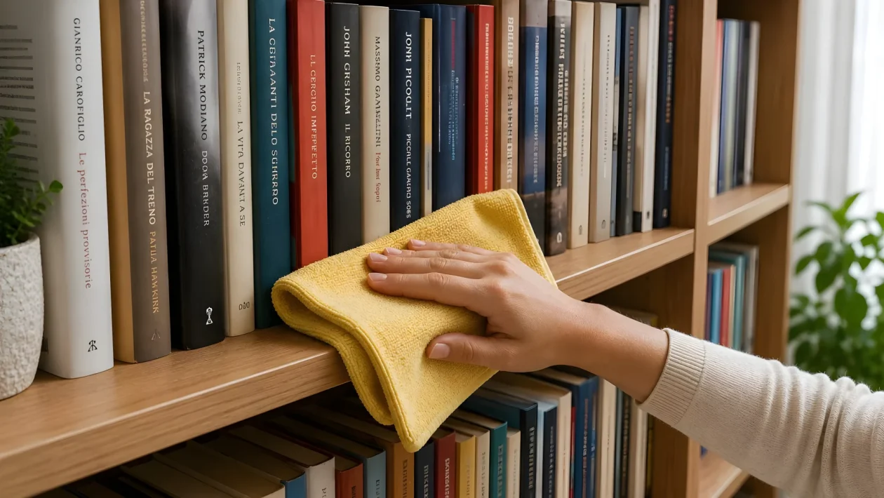 Come pulire la libreria senza togliere i libri: la procedura in 3 passaggi