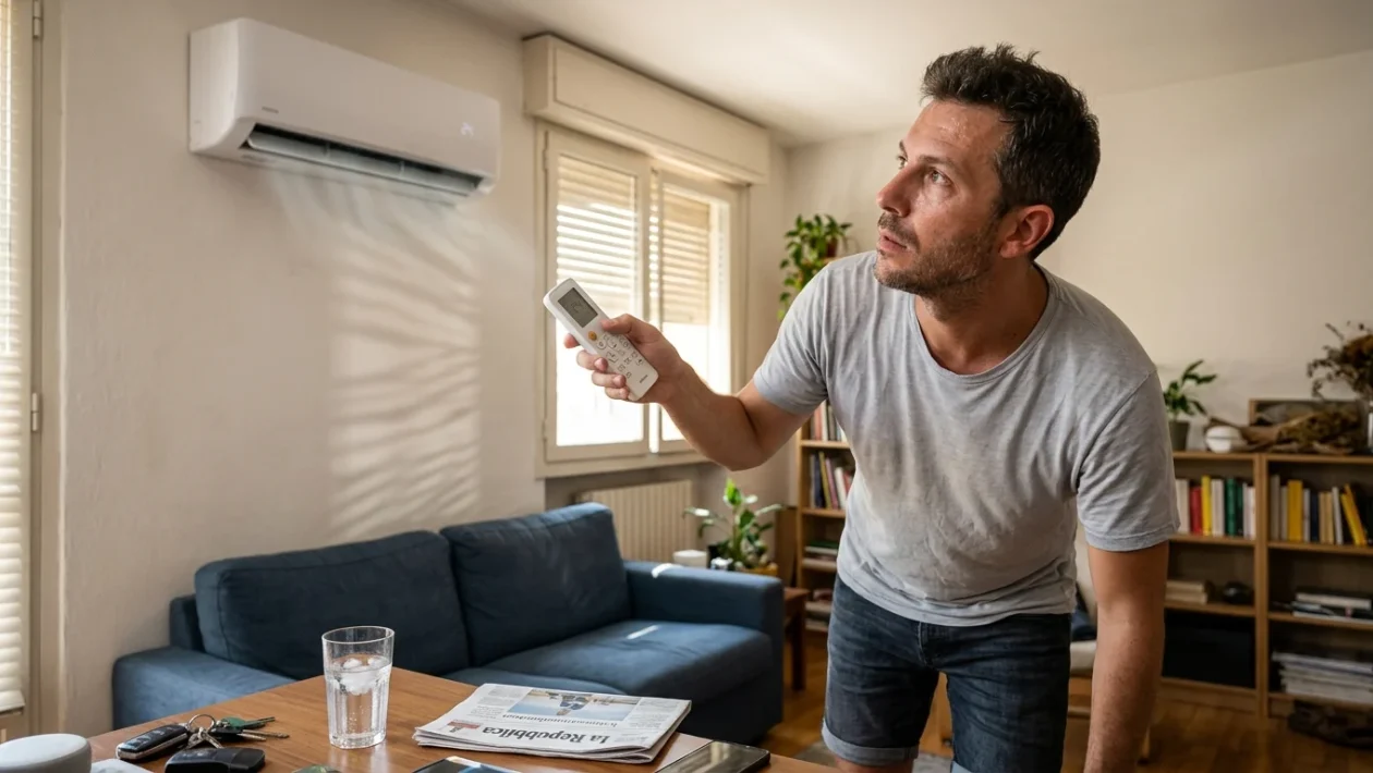 Condizionatore montato a parete in un appartamento moderno