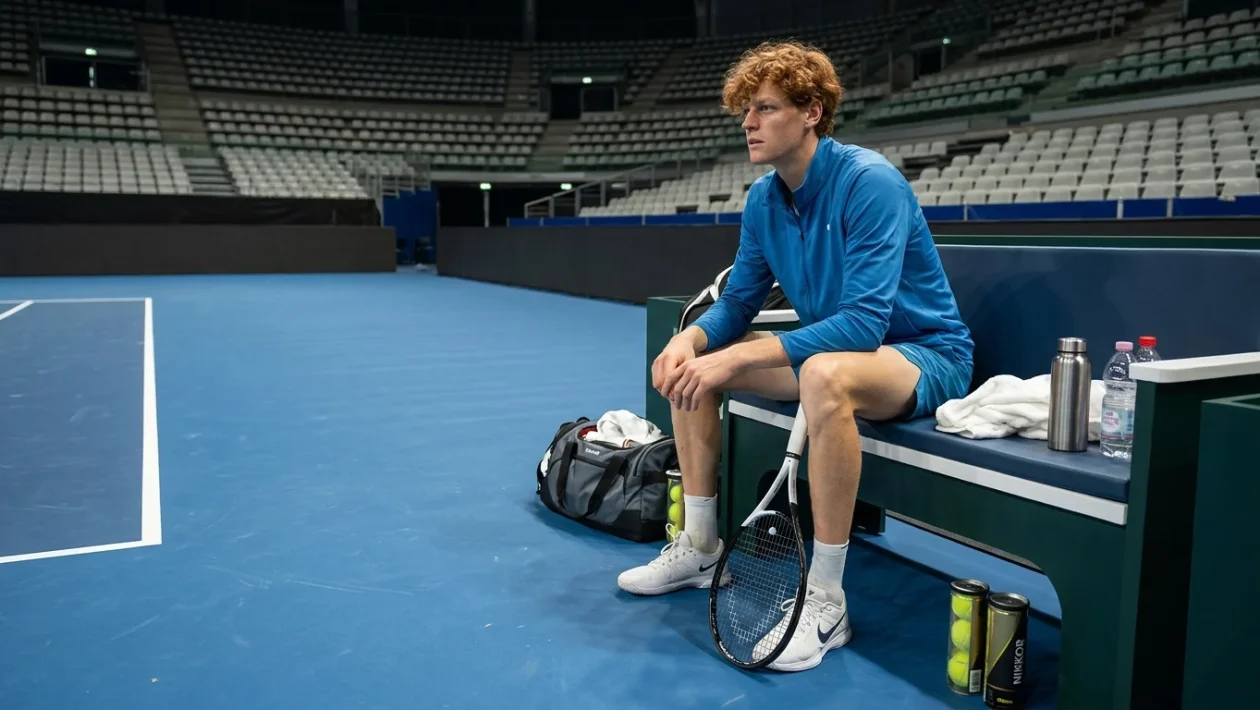 Trofeo dell'Insalatiera della Coppa Davis su un campo da tennis
