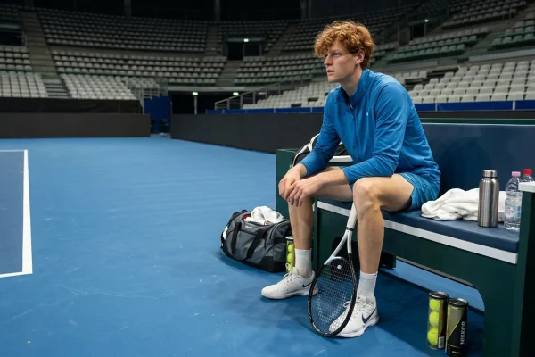 Trofeo dell'Insalatiera della Coppa Davis su un campo da tennis