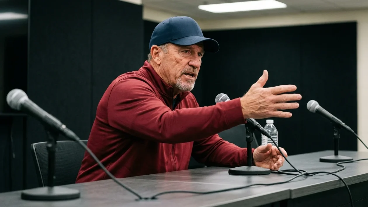Serse Cosmi allenatore della Salernitana durante la conferenza stampa