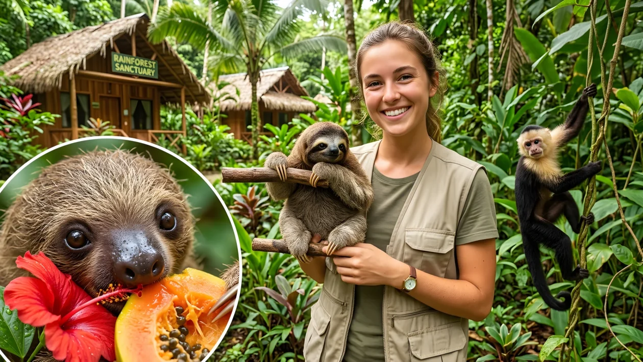 Un santuario per il recupero di animali selvatici nella giungla della Costa Rica
