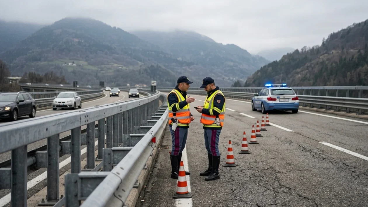 Viadotto autostradale A1 nei pressi di Barberino del Mugello