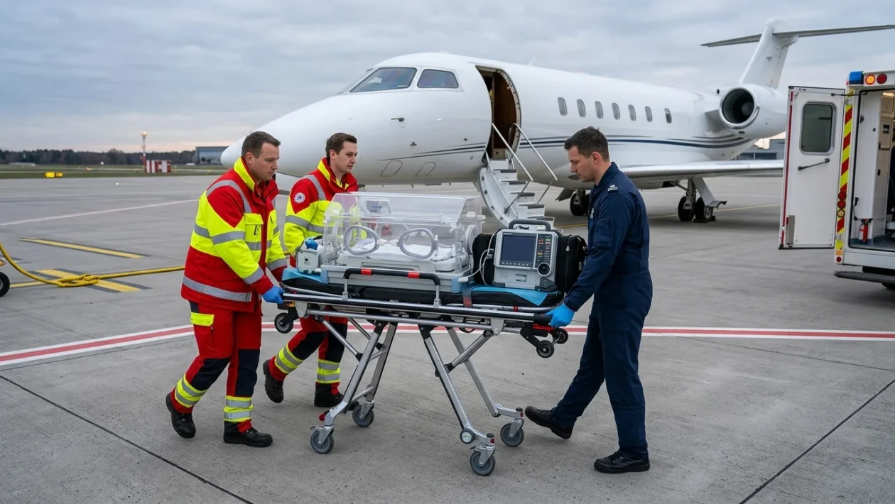 Aereo dell'Aeronautica Militare impiegato per missioni di trasporto sanitario d'urgenza