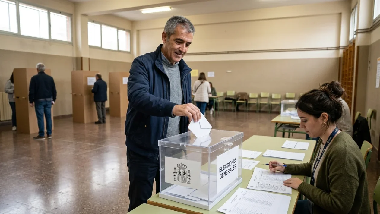 Facciata del Congresso dei Deputati a Madrid con le bandiere istituzionali