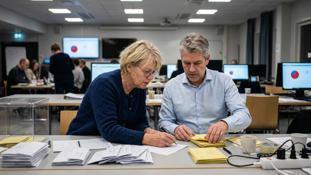 Magdalena Andersson e Ulf Kristersson durante il confronto per le elezioni politiche in Svezia