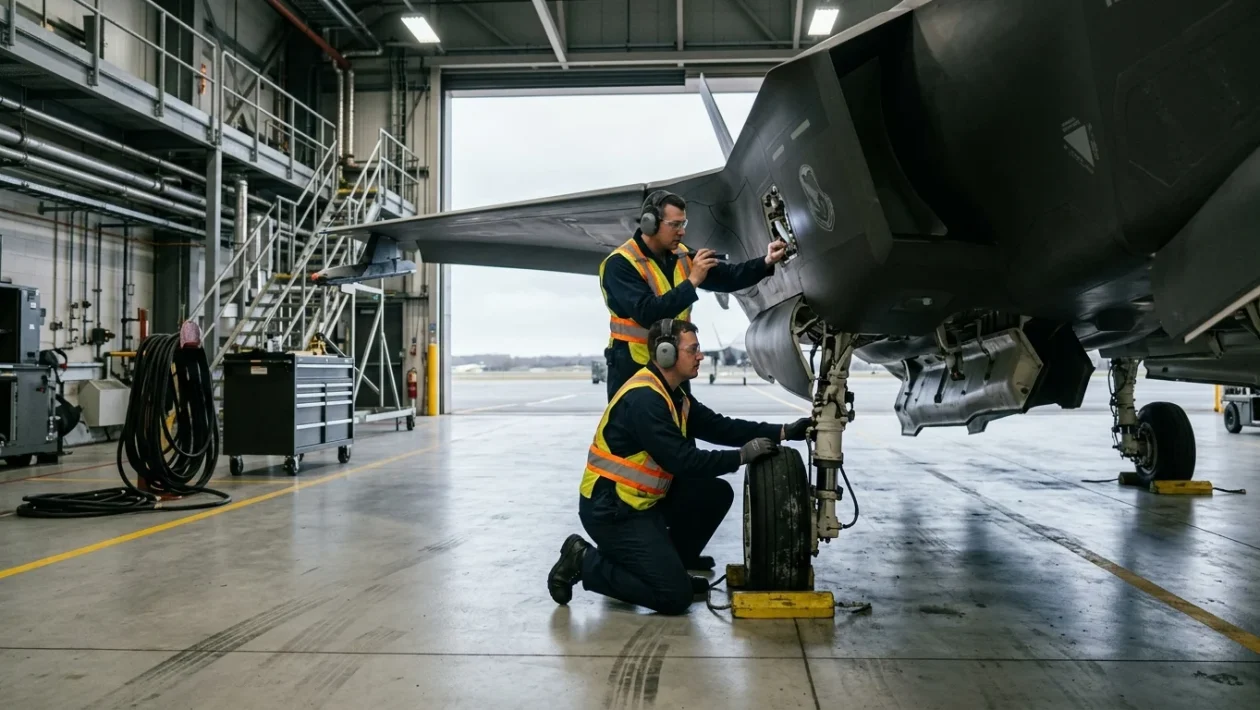 Caccia multiruolo F-35 Lightning II della difesa aerea italiana in volo operativo